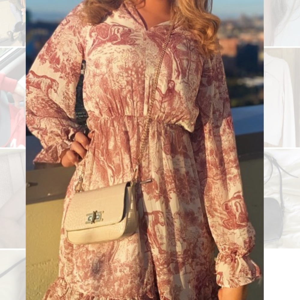 Misguided Flowy Dress Animal Print